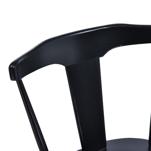 Set of 2 DUHOME Black Wood Mid-Century Wishbone Dining Chairs