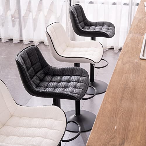 Modern Black Bar Stools Set of 2 for Kitchen Islands