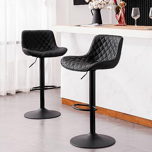 Modern White Counter Height Bar Stools Set of 2 for Kitchen Island Counter